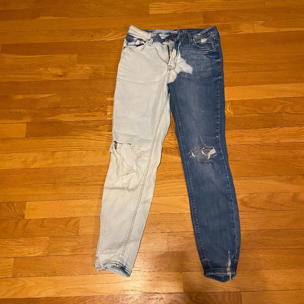 Old Navy Rockstar Two Tone Jeans - Super Skinny High Rise - Size 4